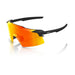 100% Aerocraft Sunglasses, Soft Tact Black frame - HiPER Red Multilayer Mirror Lens