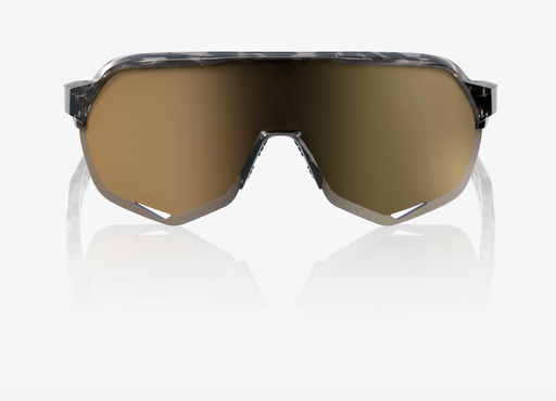 100% S2 Gloss Black Havana Sunglasses - Soft Gold Mirror