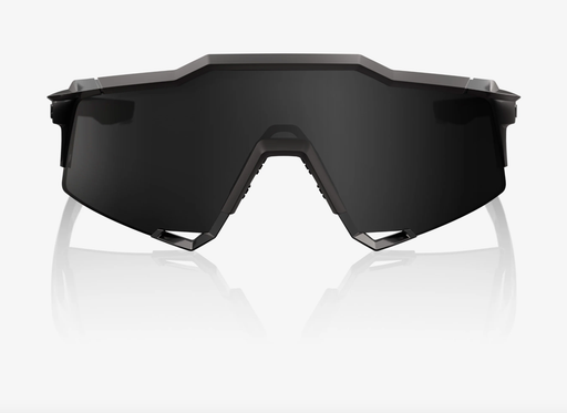 100% Speedcraft Matte Black Gloss Black Sunglasses, Black Mirror