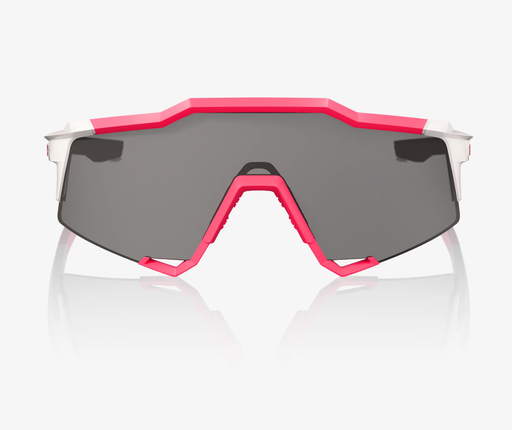 100% Speedcraft Puddy Pink White Sunglasses, Smoke Lens