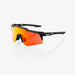 100% Speedcraft XS Soft Tact Black Sunglasses, HiPER Red Multilayer Lens