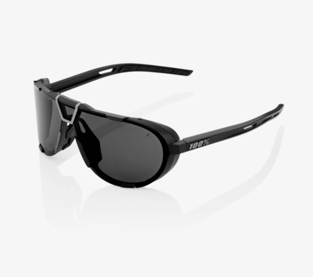 100% Westcraft Matte Black Sunglasses, Smoke Lens