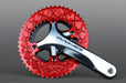 Red / 52t Absolute Black 110/4 BCD 2x Chainring - Options